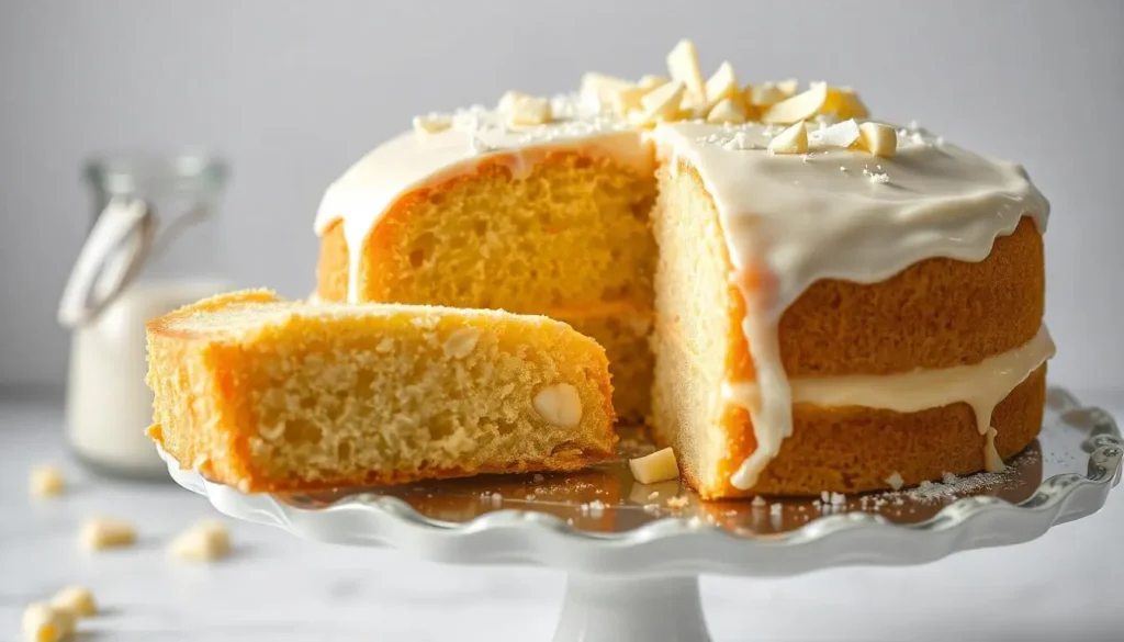 white chocolate in gluten free yellow cake recipe​- Moist and Fluffy Dessert